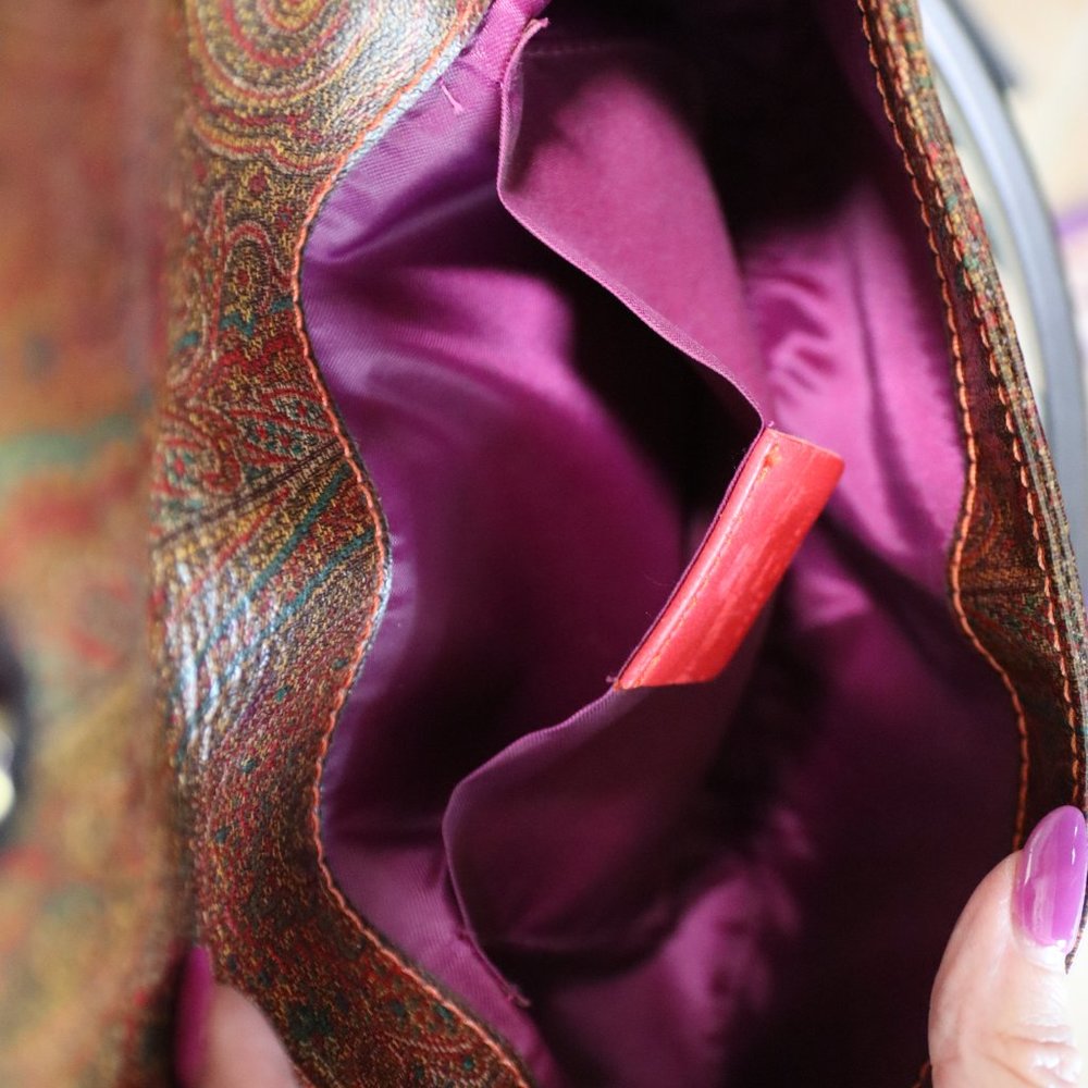 SOLD ETRO Multi-color Paisley Purse - Picture 15 of 16